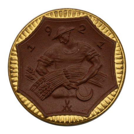 Német Birodalom Szászország Meiseni porcelán 10 Mákra 1921