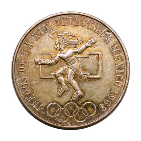 Mexikó 25 Peso 1968 XIX. Nyári Olimpiai Játékok gVF 22,37g Ag720