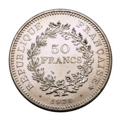 Franciaország 50 Frank 1978 Herkules 30g Ag900