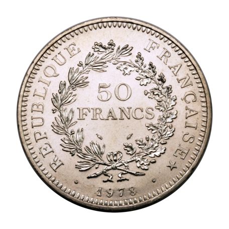 Franciaország 50 Frank 1978 Herkules 30g Ag900