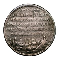   Buda visszafoglalása 1686 emlékérem XIX. századi öntvény