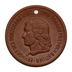   Johann Friedrich Böttger német Meisseni porcelán emlékérem