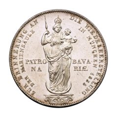 Bajor II. Miksa Dupla Gulden 1855 EF 21,14g Ag900