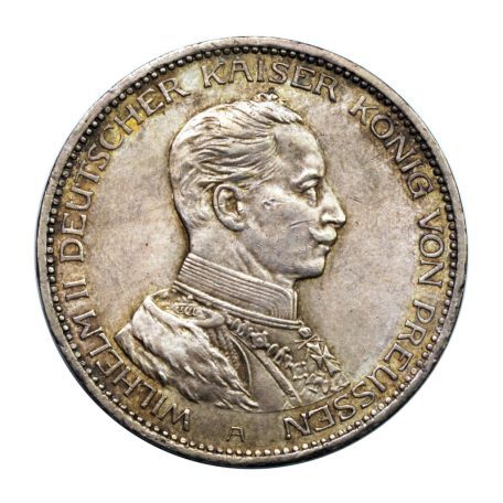 Poroszország II. Vilmos  3 Márka 1914 A aEF-EF 16,68g Ag900