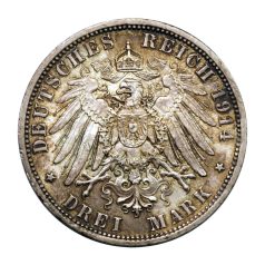   Poroszország II. Vilmos  3 Márka 1914 A aEF-EF 16,68g Ag900