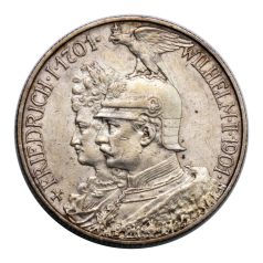 Poroszország II. Vilmos 2 Márka 1901 aEF-EF 11,11g Ag900