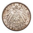 Poroszország II. Vilmos 2 Márka 1901 aEF-EF 11,11g Ag900