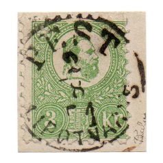 1871 Kőnyomású 3 Krajcáros bélyeg levéldarabon PEST