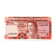 Gibraltár 1 Font Bankjegy 1983 L sorozat