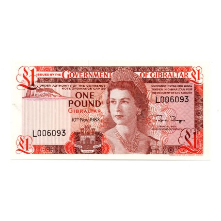 Gibraltár 1 Font Bankjegy 1983 L sorozat