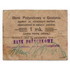 Lengyel szükségpénz bank pozyczkowy w gostyniu 1 mk