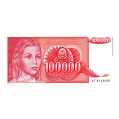 Jugoszlávia 100000 Dinár Bankjegy 1989 P97