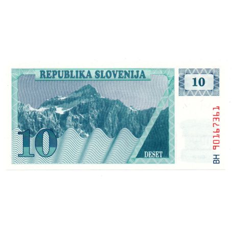 Szlovénia 10 Tolar Bankjegy 1990 P4a