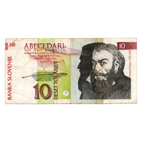Szlovénia 10 Tolar Bankjegy 1992 P11a