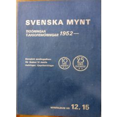 Svéd érme gyűjtői album 10 és 25 Öre 1952-1970