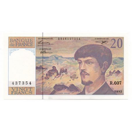 Franciaország 20 Frank Bankjegy 1992 Pick:151f