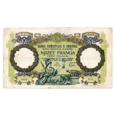 Albánia 20 Franga Bankjegy 1939 P7