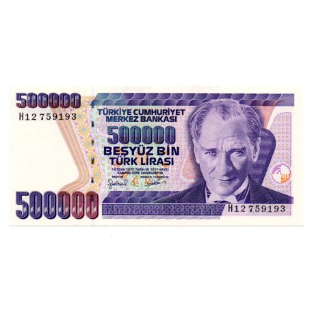 Törökország 500000 Líra Bankjegy 1970-1998 P212