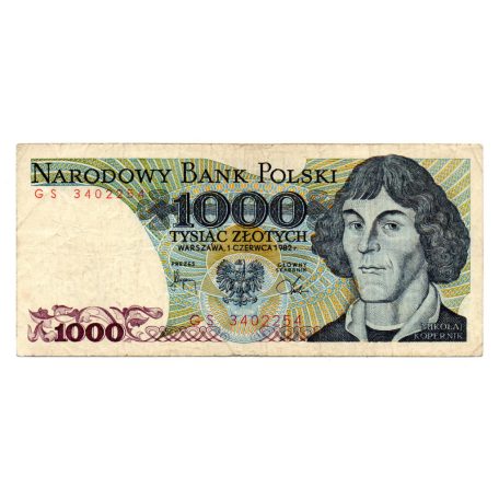 Lengyelország 1000 Zloty Bankjegy 1982 P146c L162b