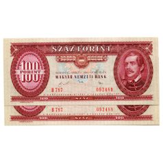 100 Forint Bankjegy 1989 UNC sorszámkövető pár