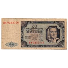 Lengyelország 20 Zloty Bankjegy 1948 P137a M137b BA sorozat