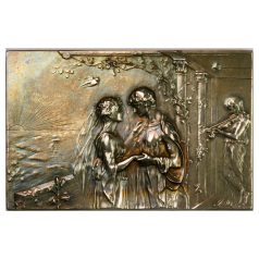   Mayer&Wilhelm Szecessziós Esküvői ezüst lapka 1920-as évek