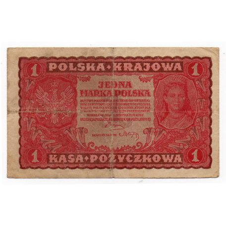 Lengyelország 1 Marka Bankjegy 1919 P23 M23c