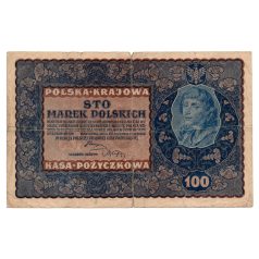 Lengyelország 100 Márka Bankjegy 1919 P27 M27b