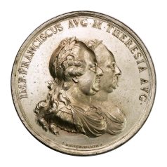   Mária Terézia Erdélyi Határőrség szervezése érem 1762 ezüstözött