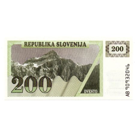 Szlovénia 200 Tolar Bankjegy 1990 P7a