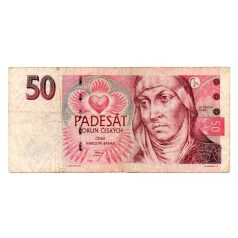 Cseh Köztársaság 50 Korona Bankjegy 1997 P17b D39